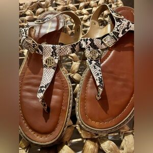 EUC Tommy Hilfiger Reptile Printed Sandals